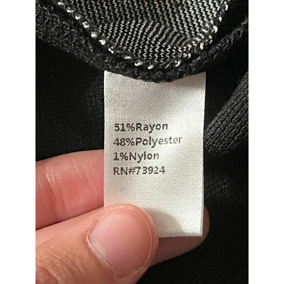 Ming Wang Dress dress Knit Three quarter sleeve black size Medium M - Picture 8 of 9